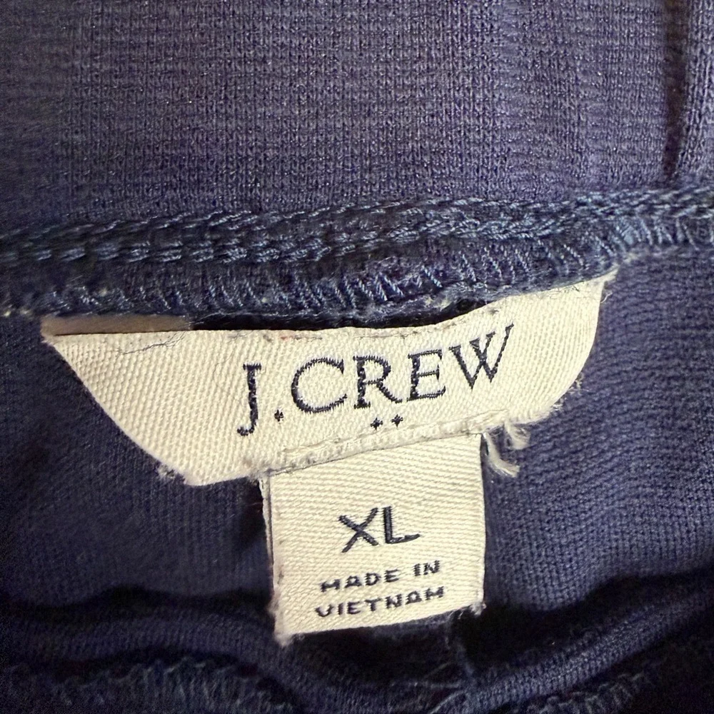 J.Crew Navy Blue Jogger Sweatpants Women’s XL Elastic Waist Cuffed Hem